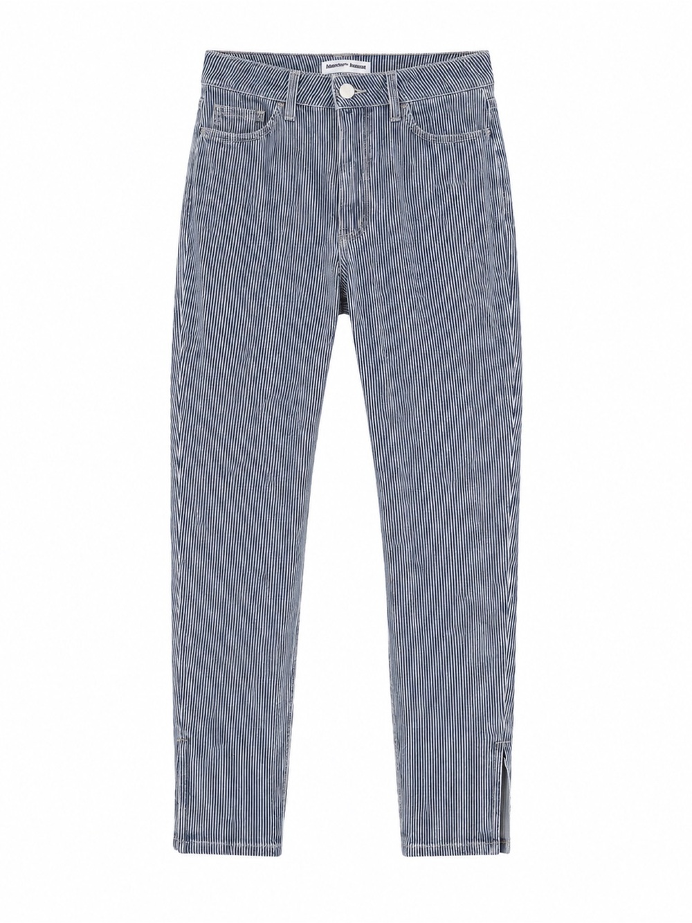 American Apparel Blue Pinstripe High-Rise Women's Jeans
